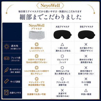 NeyoWell(ネヨウェル) eyesleep(アイスリープ) アイマスク
